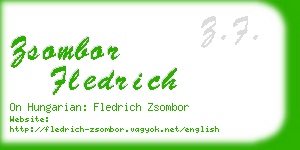 zsombor fledrich business card